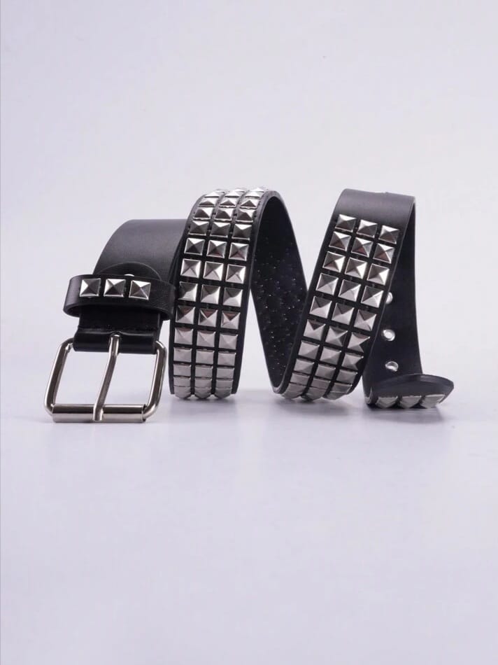 Joopzqm  Metal punk Rock Rivet Belt